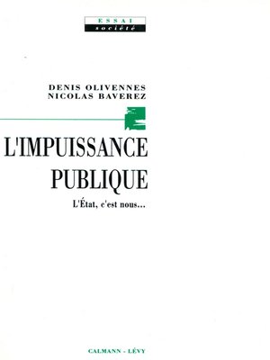 cover image of L'Impuissance publique